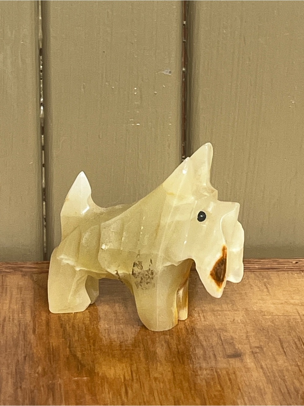 Onyx Hand-Carved Scottish Terrier Dog Figurine 2โ